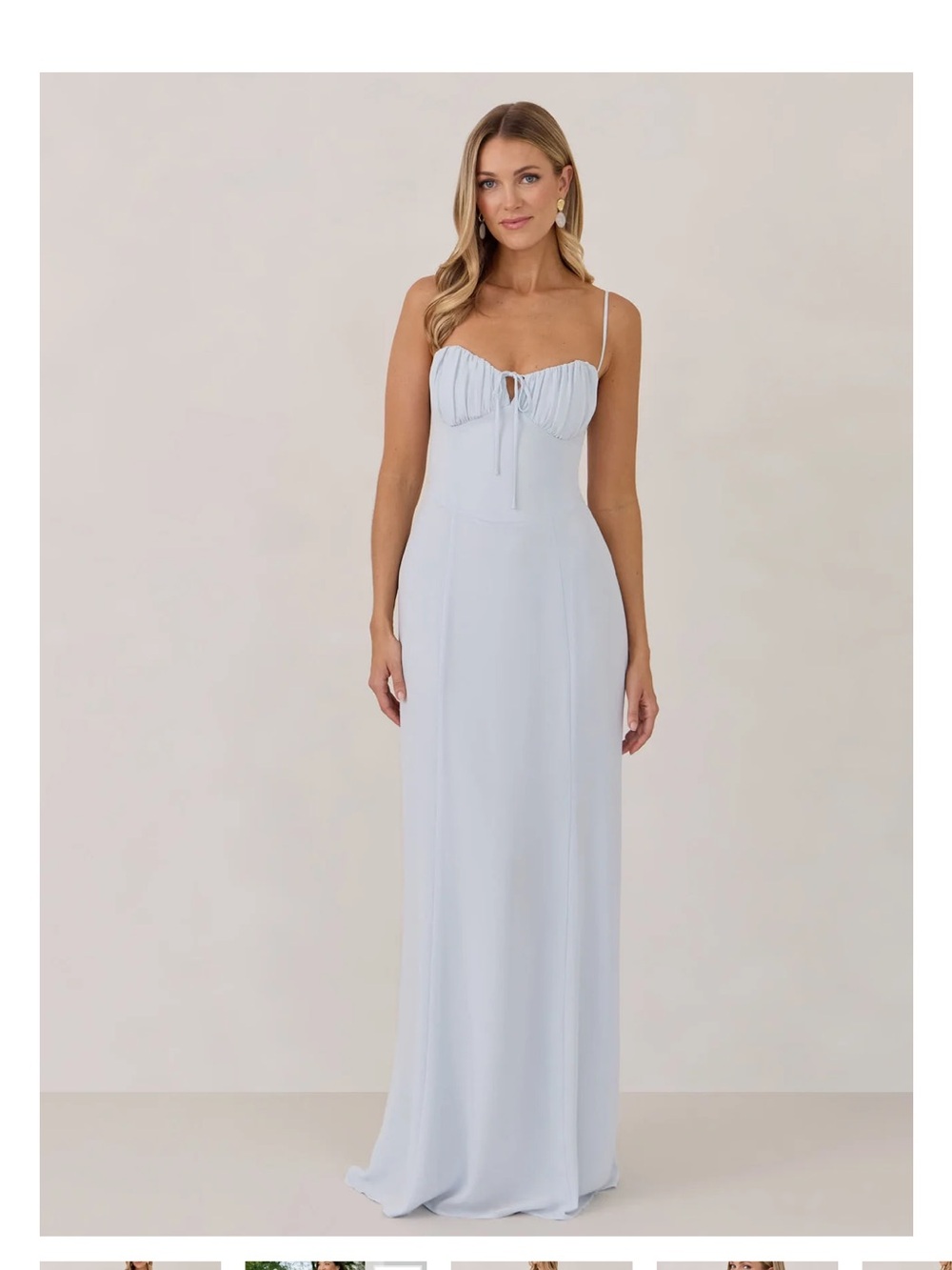 Park & Fifth Light Blue Spaghetti Strap Maxi Dress